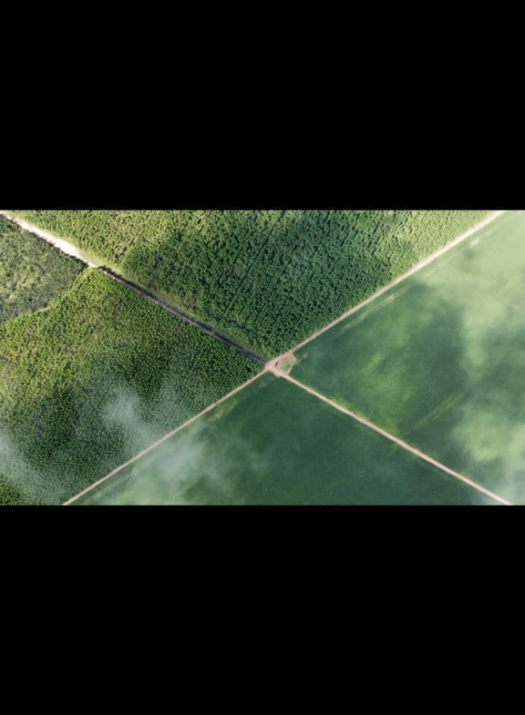 Foto aérea de uma fazenda em Campos de Júlio - MT