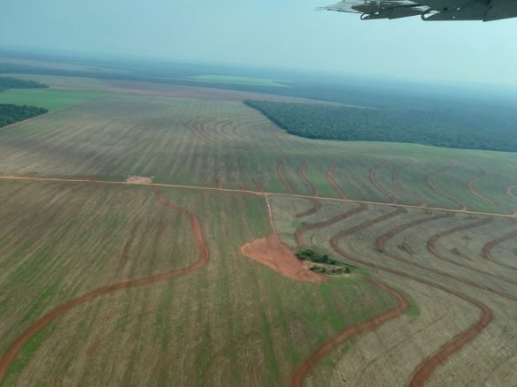 Foto aérea de uma fazenda em São José do Rio Claro - MT