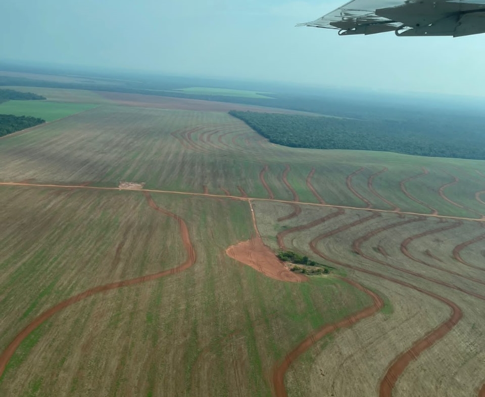 Foto aérea de uma fazenda em São José do Rio Claro - MT